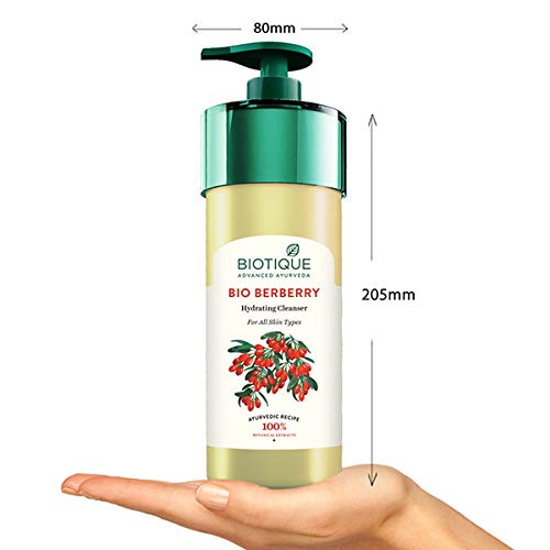 Biotique Bio Berberry Hydrating Cleanser, 800ml I All Skin Type I Leaves skin feeling soft and smooth